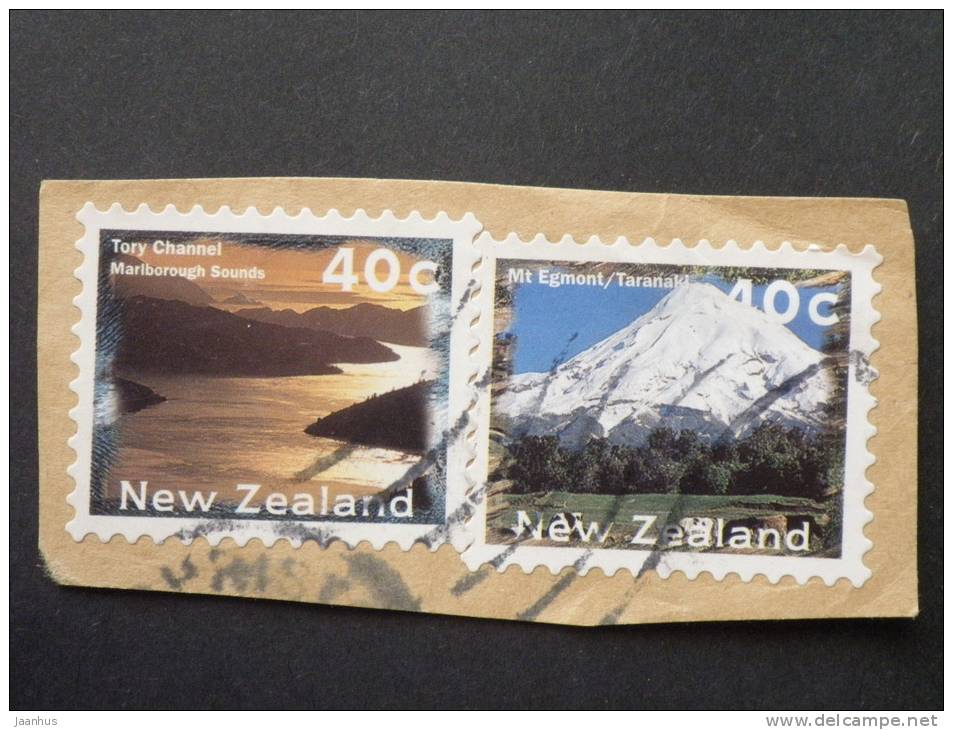 New Zealand - 1996 - Mi.nr.1520,1521 - Used - Landscapes - Fox Glacier, Mt. Egmont/Taranaki - Definitives- On Paper - Gebraucht