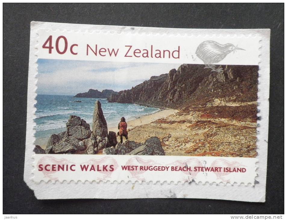 New Zealand - 1999 - Mi.nr.1787 - Used - Panoramic Hiking - West Ruggedy Beach, Stewart Island - On Paper - Gebraucht