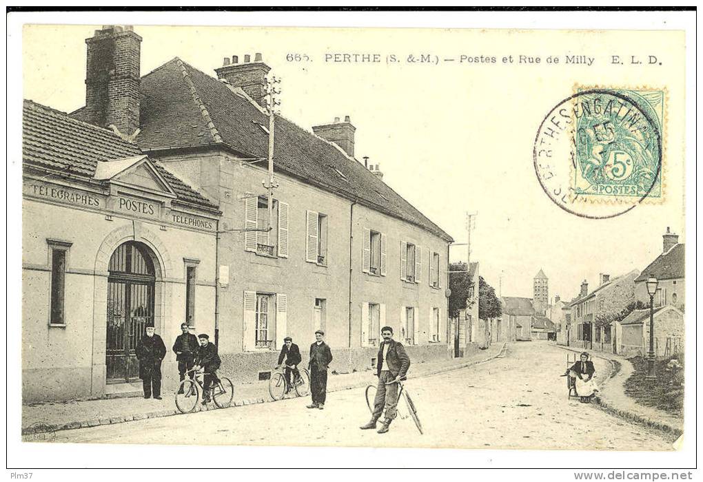 PERTHES - Postes Et Rue De Milly - Perthes