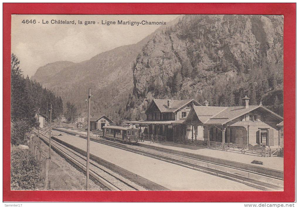 LE CHÂTELARD, LA GARE - LIGNE MARTIGNY-CHAMONIX, BAHNOF, STATION, EISENBAHN, RAILROAD - Martigny