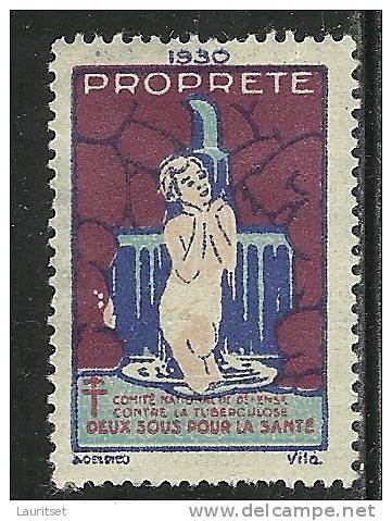 FRANKREICH France Old Vignette Tuberculosis Tuberculose 1930 O - Tuberkulose-Serien