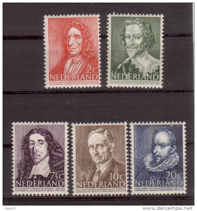 Nederland 1947 Nvph  Nr 490-494, Mi Nr 490 - 494 , Zomerzegels - Neufs