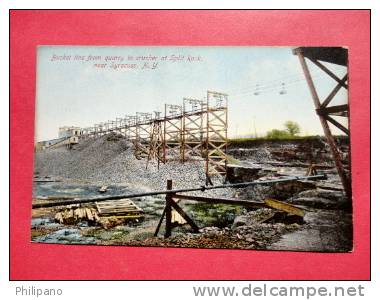 Bucket Line From Quarry To Crusher  Split Rock Near Syracuse NY  Ca 1910 ==   Ref 486 - Syracuse