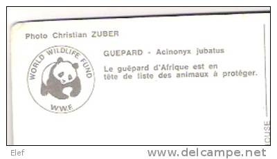 GUEPARD "Acinonyx Jubatus ", Photo Christian ZUBER, W.W.F., Ed Cordia, Années 70 - Tiger