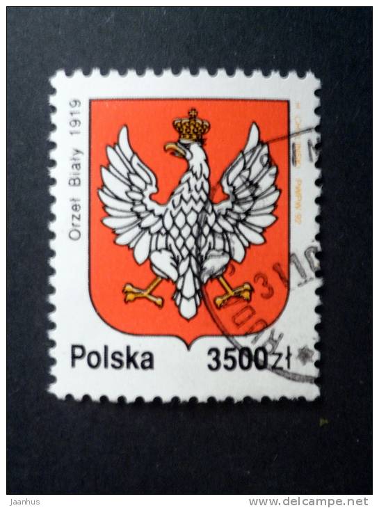 Poland - 1992 - Mi.Nr.3423 - Used - History Of The Polish National Emblem - Coat Of Arms Of 1919 - Definitives - Gebraucht
