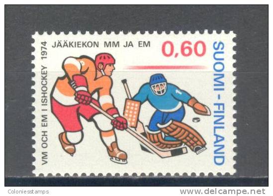 (SA0431) FINLAND, 1974 (World And European Ice Hockey Championships, Finland). Mi # 745. MNH** Stamp - Unused Stamps
