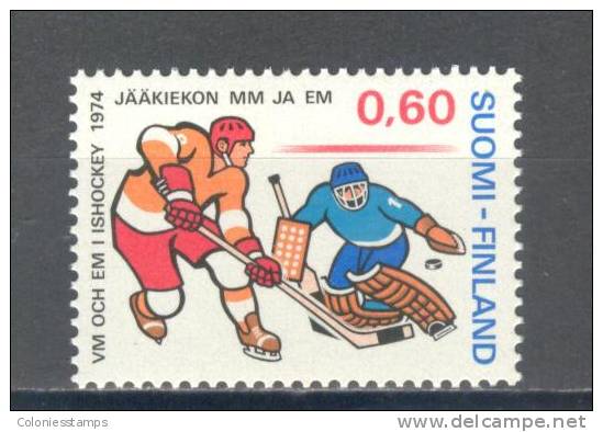 (SA0431) FINLAND, 1974 (World And European Ice Hockey Championships, Finland). Mi # 745. MNH** Stamp - Neufs