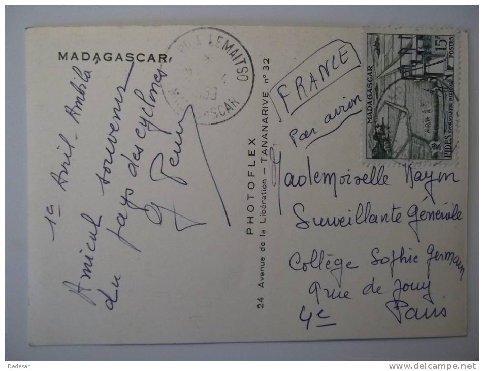 CPSM 1953 Madagascar Transport Du Riz Rivage De L'Ikopa - Madagascar