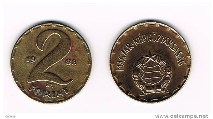 HONGARIJE  2 FORINT  1983 - Hongarije