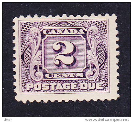 CANADA N°2 TIMBRE TAXE 1C VIOLET NEUF AVEC CHARNIERE - Port Dû (Taxe)