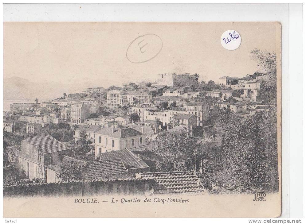 CPA -2686- Algérie - Bougie ( Bejaia) - Quartier Des Cinq Fontaines-Envoi Gratuit - Bejaia (Bougie)