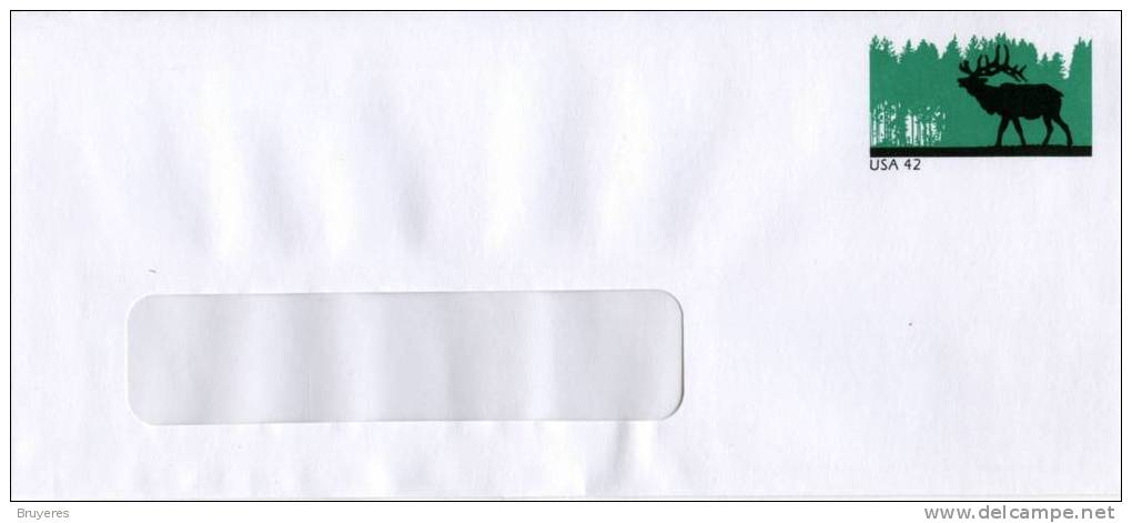 Entier Postal Sur Enveloppe Avec Fenêtre Et  Timbre "Elan" - Format 105 X 242 Mm - 2001-10