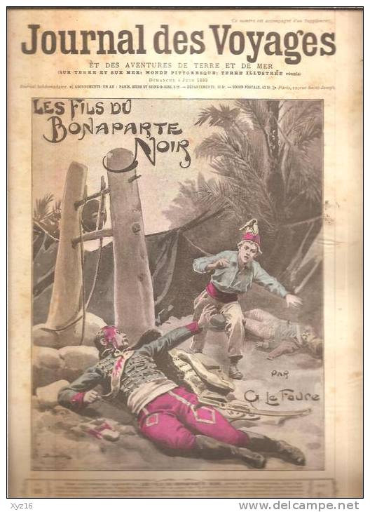 JOURNAL DES VOYAGES N° 131  4 Juin  1899  LES FILS DU BONAPARTE NOIR - Riviste - Ante 1900