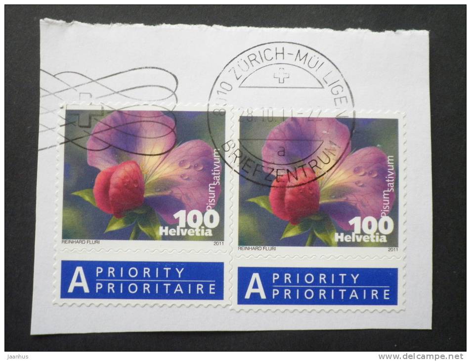 Switzerland - 2011 - Mi.Nr.2194 - Used - Vegetables, Flowers - Pea - On Paper - Used Stamps