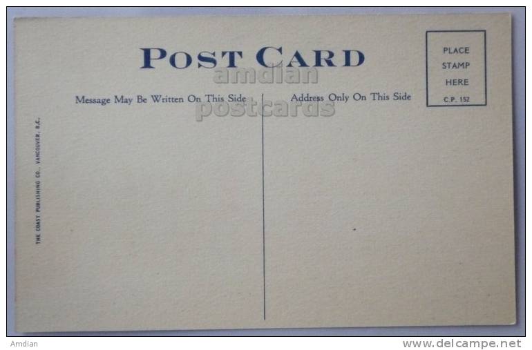 CPR EMPRESS HOTEL Victoria BC CANADA Linen Postcard C1940s - Victoria