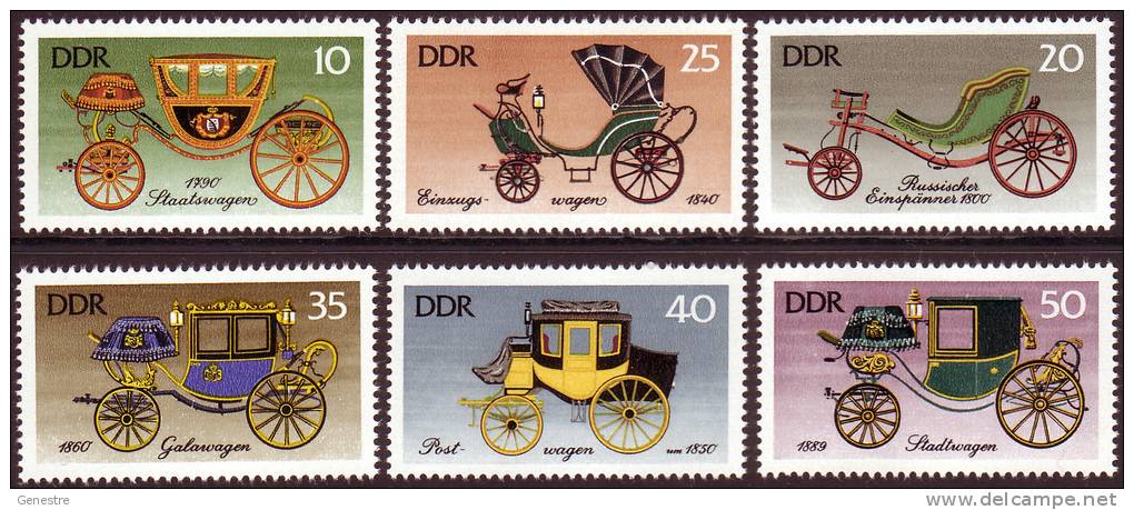 DDR - 1976 - Y&T 1823 à 1828 ** (MNH) - Kutschen