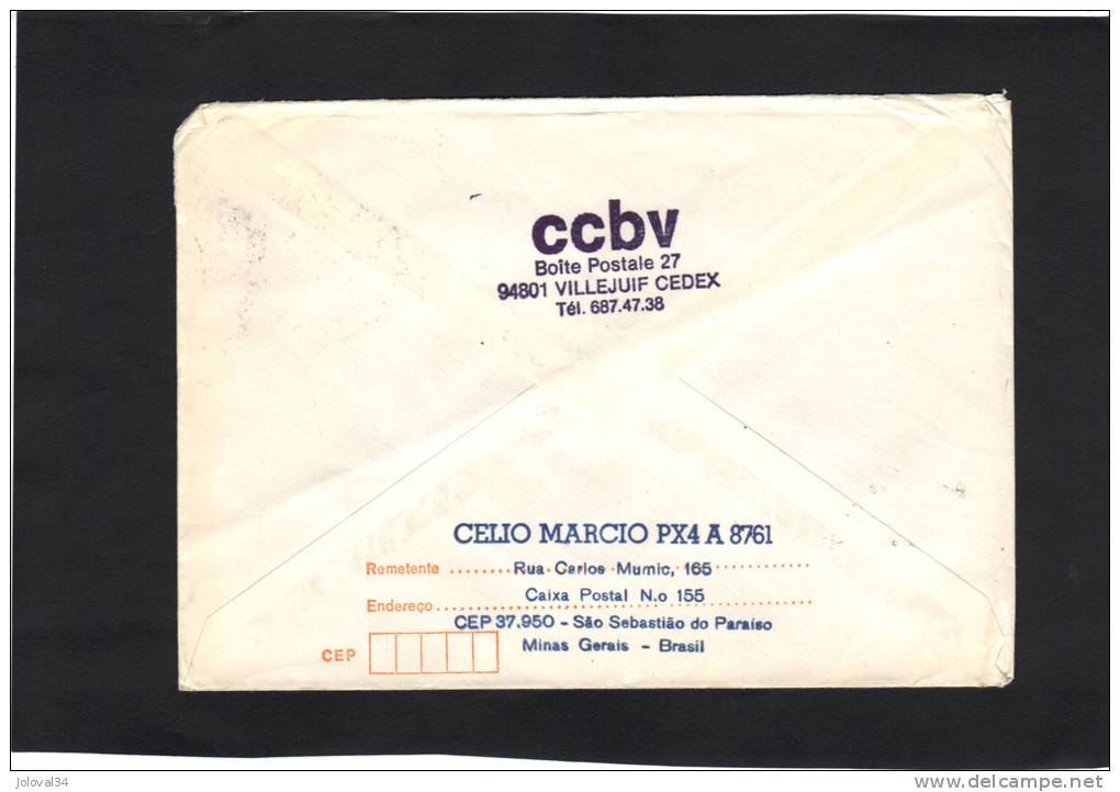 Lettre BRESIL Sao Sebastiao Do Paraiso - 17/1/1983 - RADIO AMATEUR  - Flore - Covers & Documents