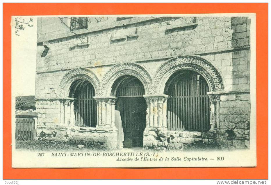 Dpt   76  Saint Martin De Boscherville  "  Arcades De La Salle Capitulaire  " - Saint-Martin-de-Boscherville