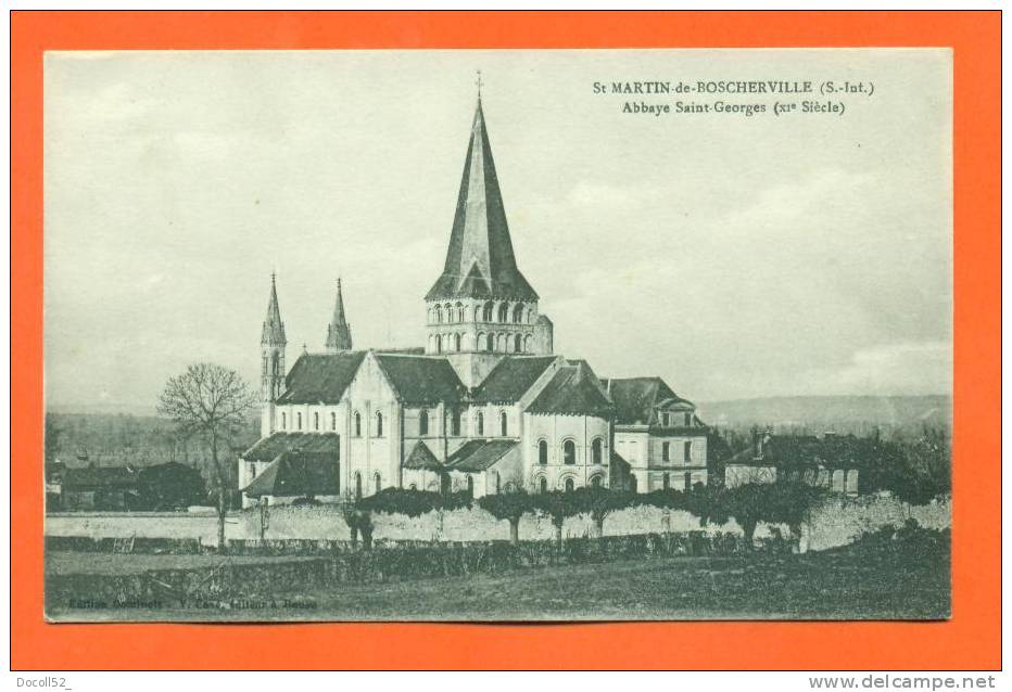 Dpt   76  Saint Martin De Boscherville  "  Abbaye Saint Georges ( Xi° Siecle )  " - Saint-Martin-de-Boscherville
