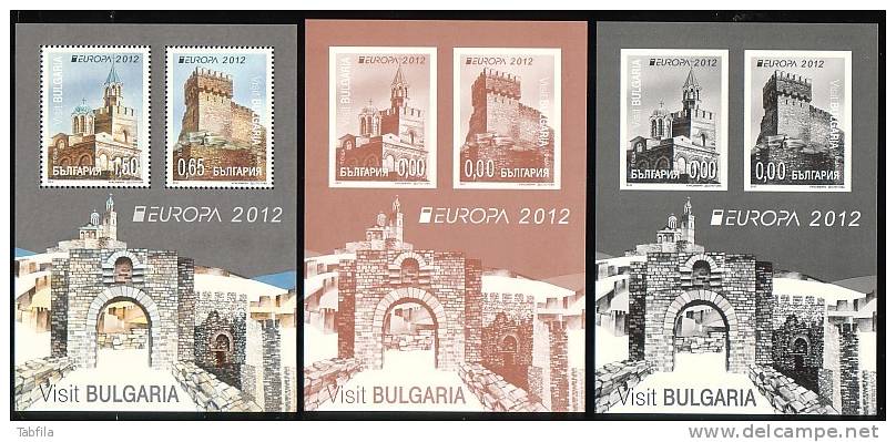 BULGARIA \ BULGARIE - 2012 - EUROPE-CEPT -  Bl** Normal + 2 Souvenir Blok - 2012