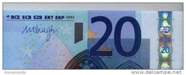 2012 LA PRIMA BANCONOTA A FIRMA DRAGHI  20 EURO S ITALIA J029G6 UNC - 20 Euro