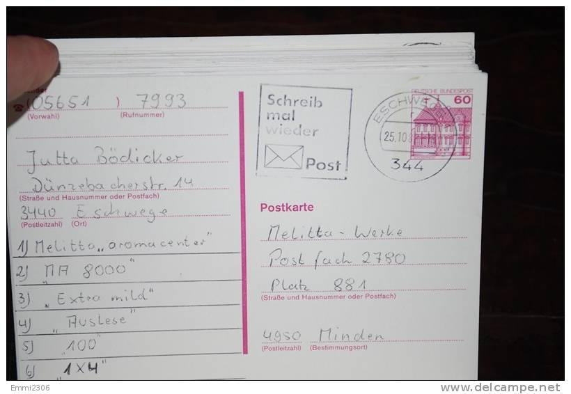 Deutschland  BRD  115 X P  35  Ganzsachen Mit Verschidener Stempel ( S -1 ) - Postkaarten - Gebruikt
