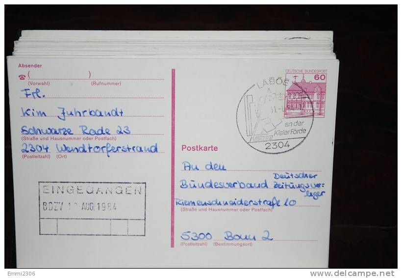 Deutschland  BRD  115 X P  35  Ganzsachen Mit Verschidener Stempel ( S -1 ) - Postkaarten - Gebruikt