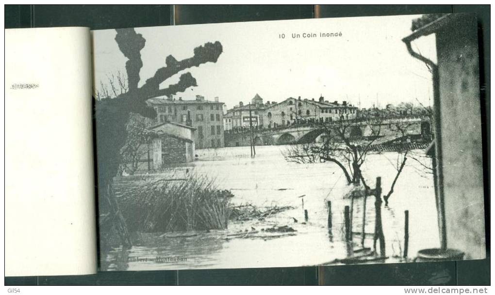 carnet de 14 cpa , Montauban vues des ravages causés par l'inondation de mars 1930 - lh73