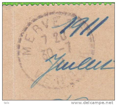 Sur Carte-Lettre - CAD OULMES (Vendée) Du 29-7-1911 + Cachet "OR" + CAD MERVENT (Vendée) - Cartoline-lettere