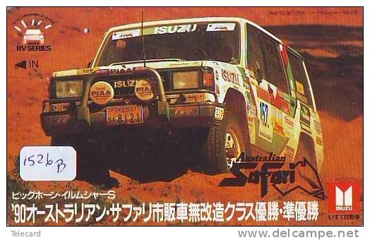 Télécarte Japon RALLYE RALLY RALLEY (1526b) ISUZU * AUTO * VOITURE CAR Phonecard JAPAN * RACING * - Cars