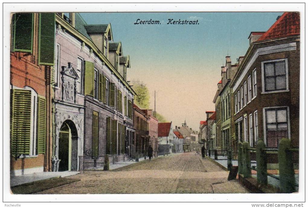 Pays-Bas- Leerdam- Kerkstraat- Couleurs- Cpa - Leerdam