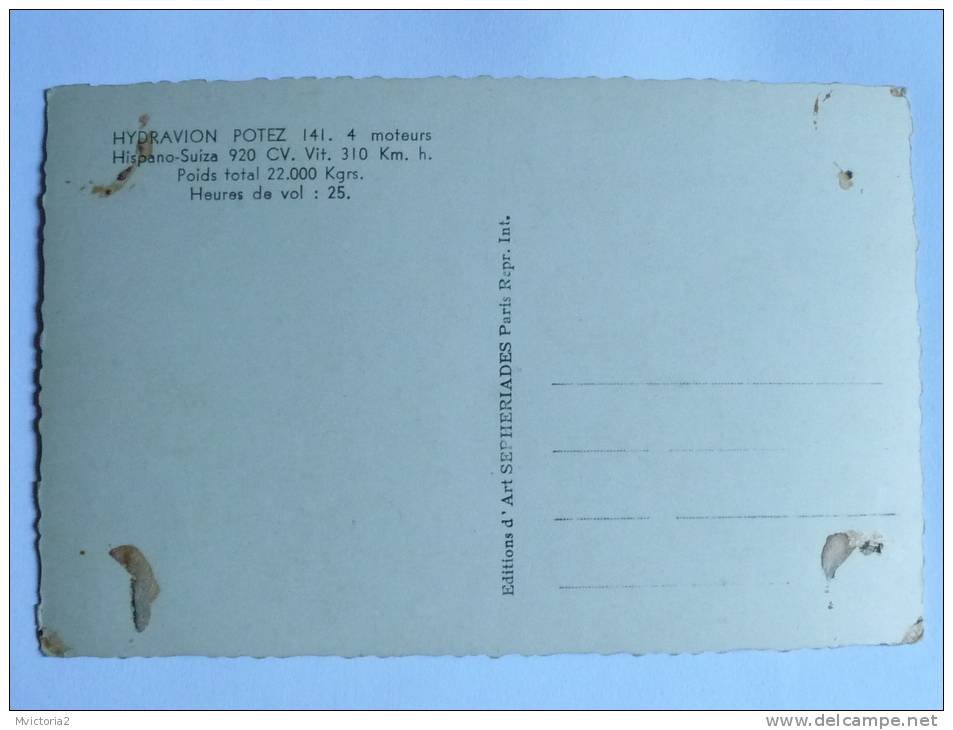 HYDRAVION POTEZ 141, 4 Moteurs, HISPANO -SUIZA, Vit.310 KM/H - 1939-1945: 2ème Guerre