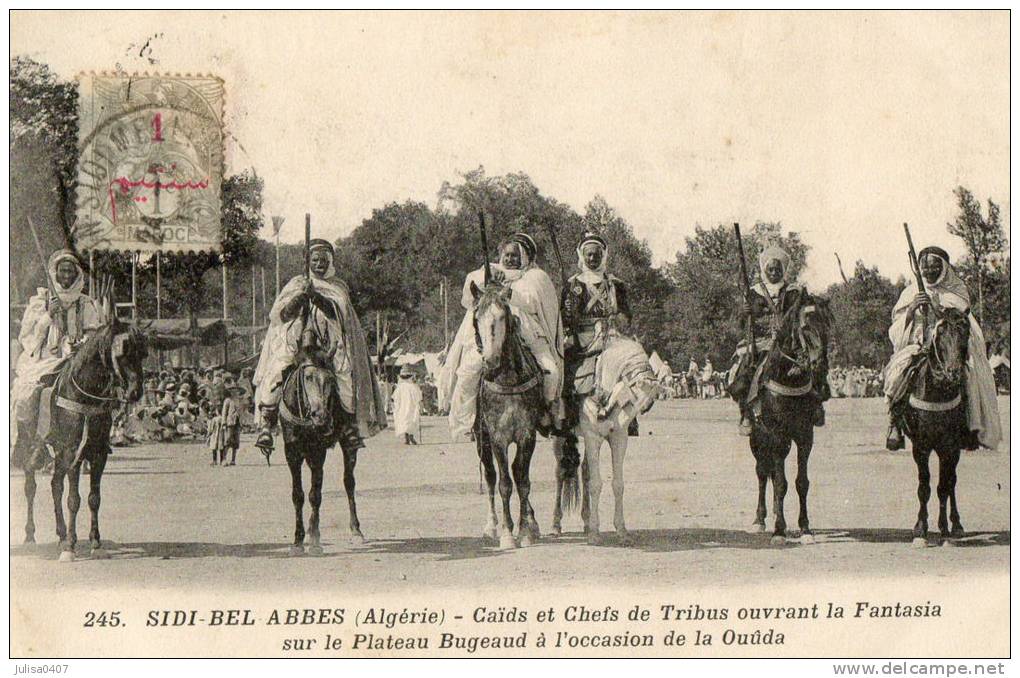 SIDI BEL ABBES (Algérie) Fantasia Cavaliers Gros Plan - Sidi-bel-Abbes