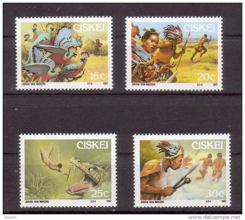 Ciskei Postfris 1987 Mi Nr 123-126 Folklore  Story Of Sikulume - Ciskei