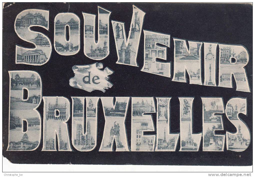 Brussel, Bruxelles, Souvenir De Bruxelles (pk10509) - Panoramische Zichten, Meerdere Zichten