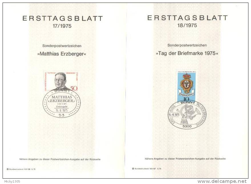 Germany - ETB 1975 komplett 24 Stück / complete 24 pieces (x250)-