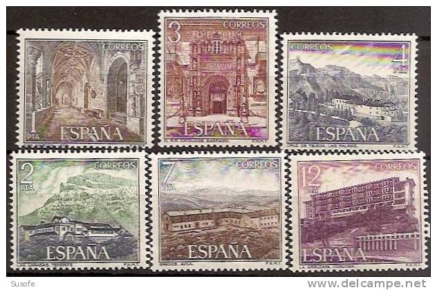 España 1976 Edifil 2334/9 Sellos ** Serie Turistica Paradores Nacionales Hostal San Marcos Leon, Parador De Las Cañadas - Nuevos