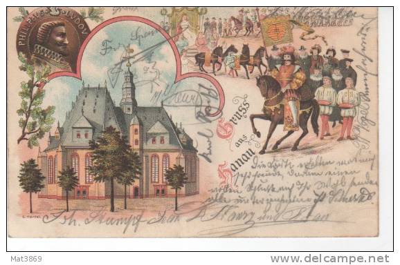 GRUSS AUSS HANAU  1898 - Hanau