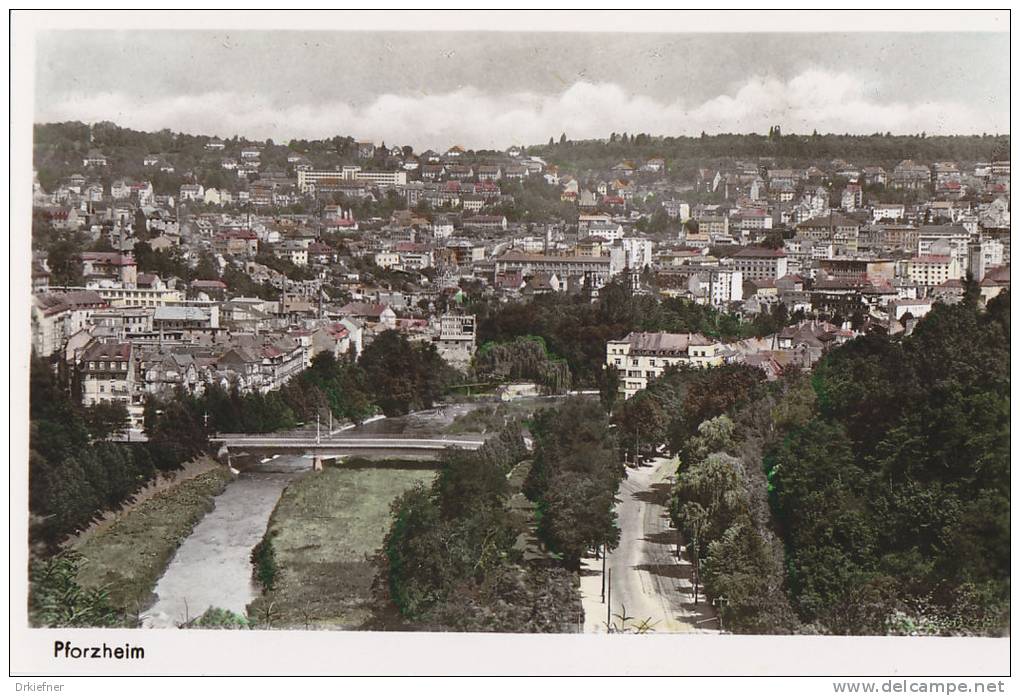 PFORZHEIM, Blick Auf Die Stadt, Coloriert, Um 1950 - Pforzheim