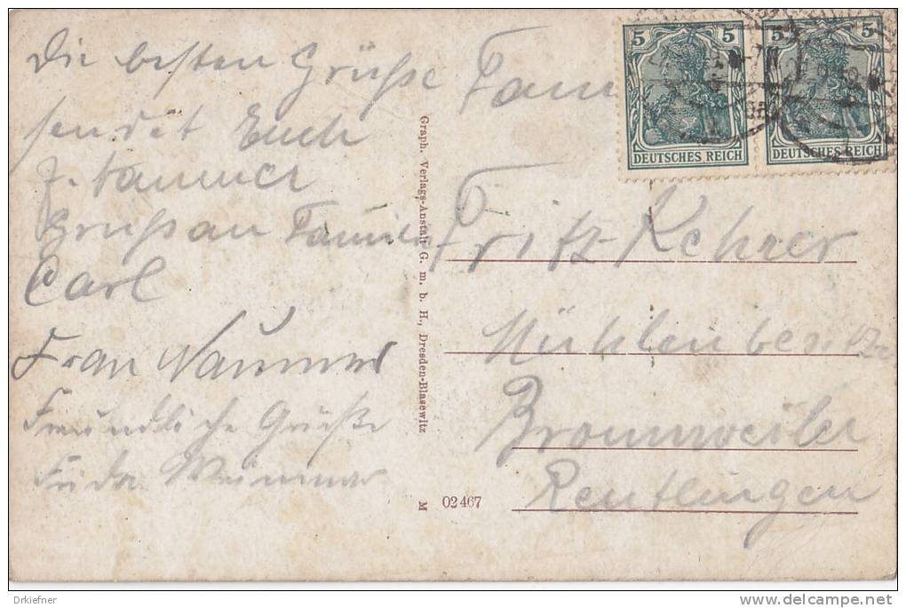 PFORZHEIM, Saalbau, Stempel: Pforzheim 22.9.1912 - Pforzheim