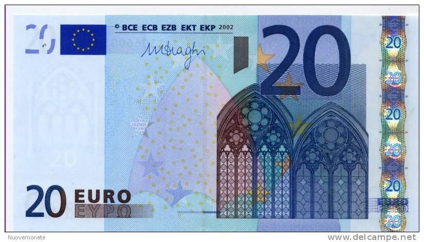 EURONOTES BILLET 2012 DA 20 EURO Firma DRAGHI S ITALIA J029G5 UNC LE PRIME DI DRAGHI - 20 Euro