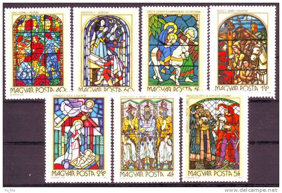 HUNGARY - 1972. Stained Glass Windows - MNH - Unused Stamps