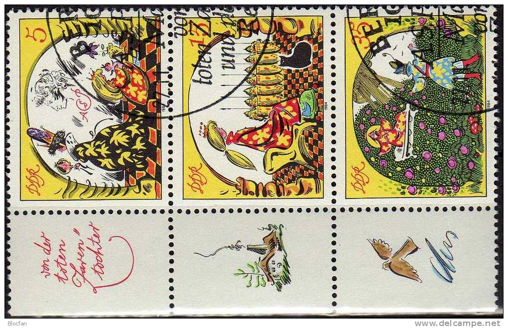 S278 Märchen 1984 Von Klemke DDR 2914+16+18 ZD SST 3€ Variante+TAB Puschkin Zarentochter + 7 Recken Se-tenant Of Germany - Se-Tenant