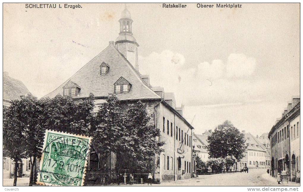 ALLEMAGNE - SCHLETTAU I. Erzgeb - Rtaskeller - Oberer Marktplatz - Schlettau