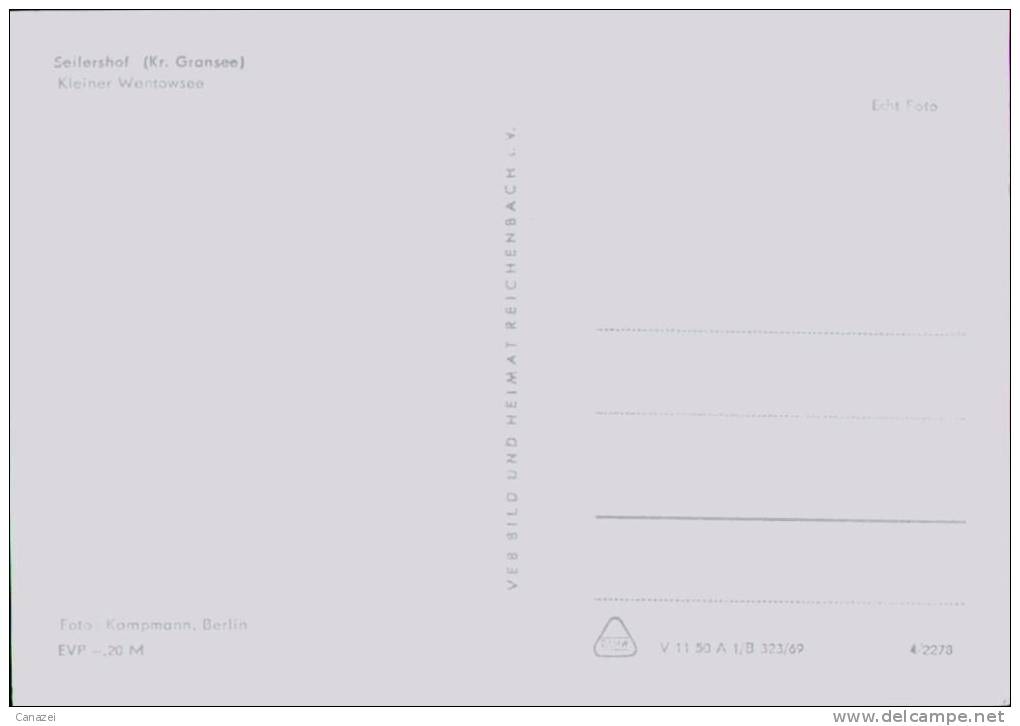 AK Seilershof (Gransee), Kleiner Wentowsee, Ung, 1969 - Gransee