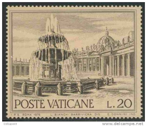 Vatican Vaticano 1975 Mi 657 YT 594 ** Fountain "St.peter's Square / Brunnen / Fontaine / Fontein - Monumenten