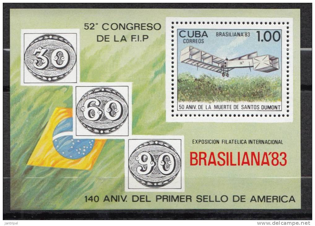 CUBA  MNH  SHEET 1983  BRASILIANA - Blocks & Kleinbögen
