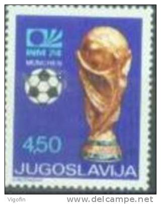 YU 1974-1567 FIFA CUP IN GERMANY, YUGOSLAVIA, 1v, MNH - 1974 – Germania Ovest