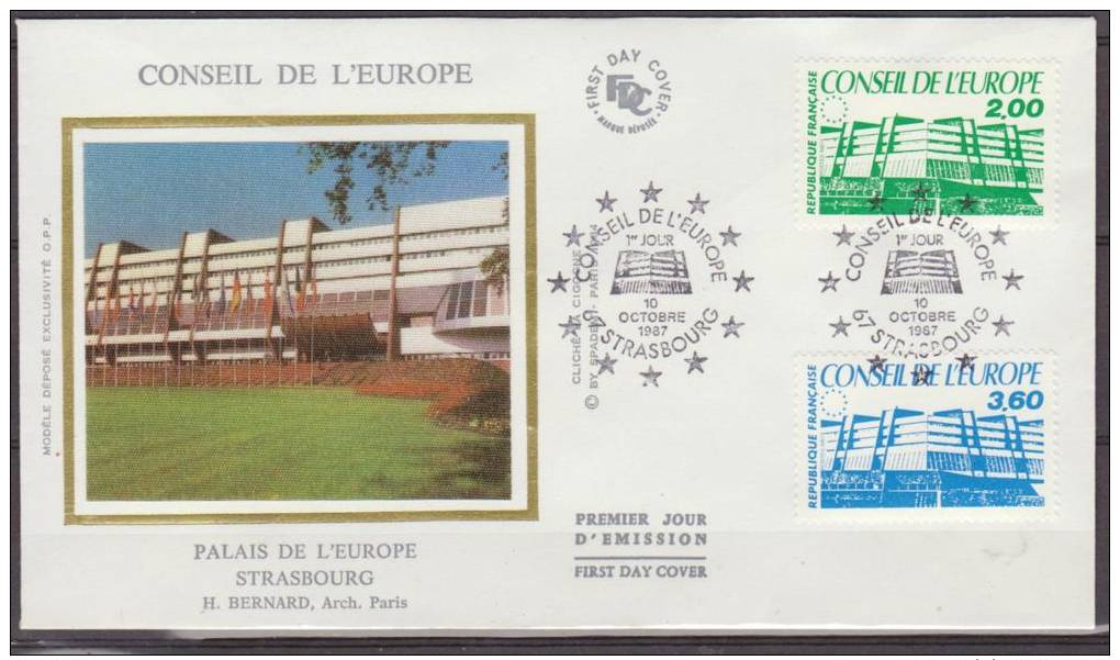 France, 1987, Council Of Europe, Palace Of Strasbourg, FDC - Idee Europee