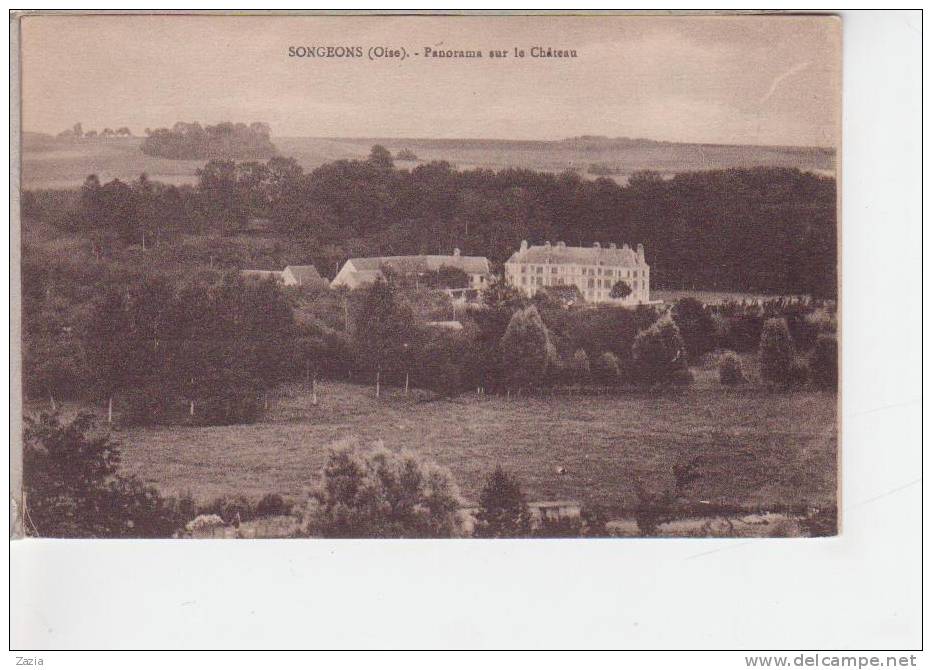 60.575/ SONGEONS - Panorama Sur Le Chateau - Songeons